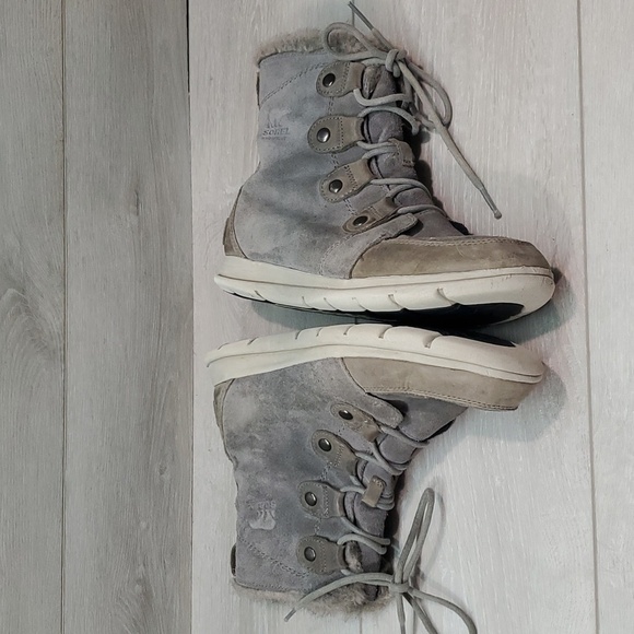 Sorel Women Explorer Joan Ankle Suede Booties shoes sz 8.5 - Picture 11 of 15